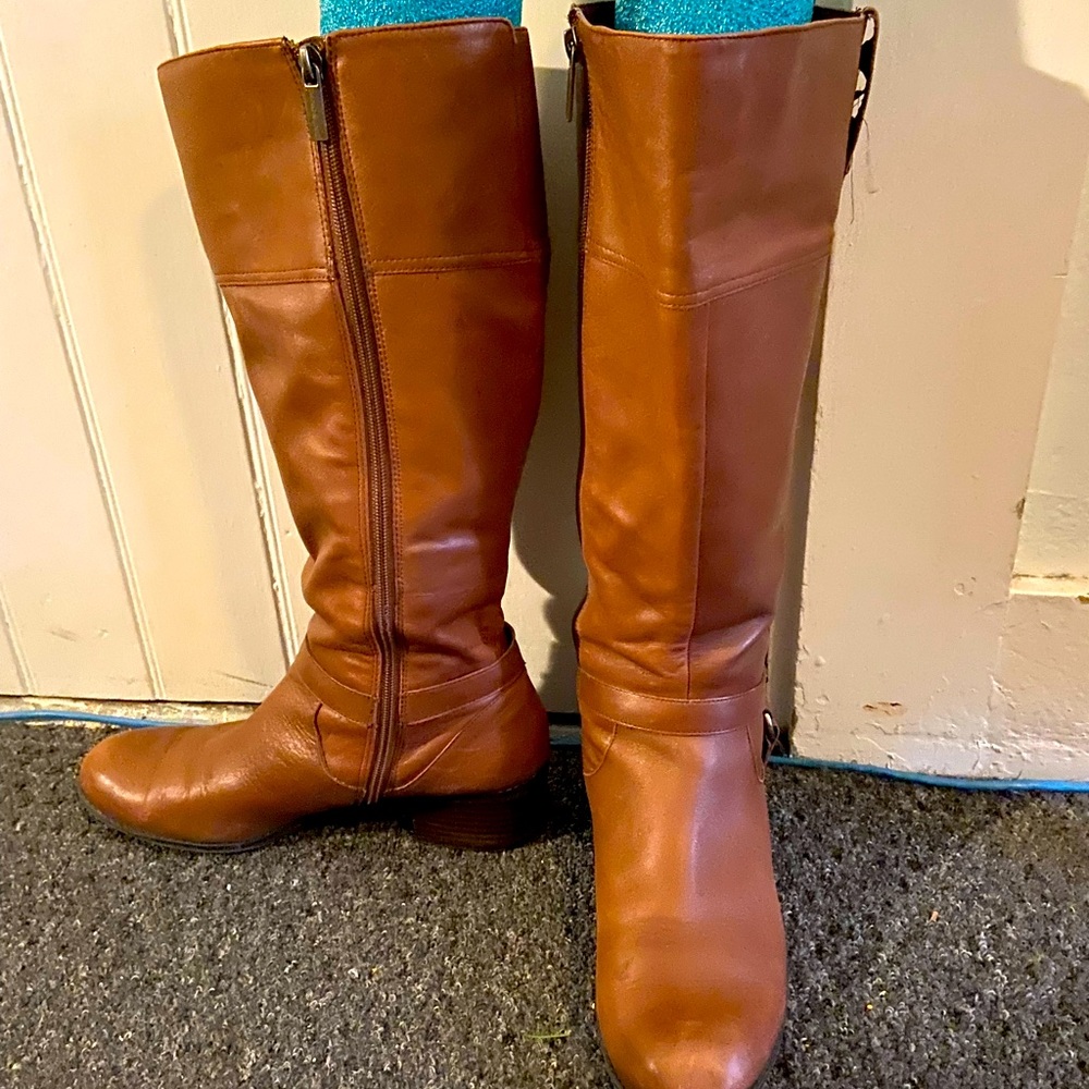 Size 11 Cognac color riding boots, Bandolino brand